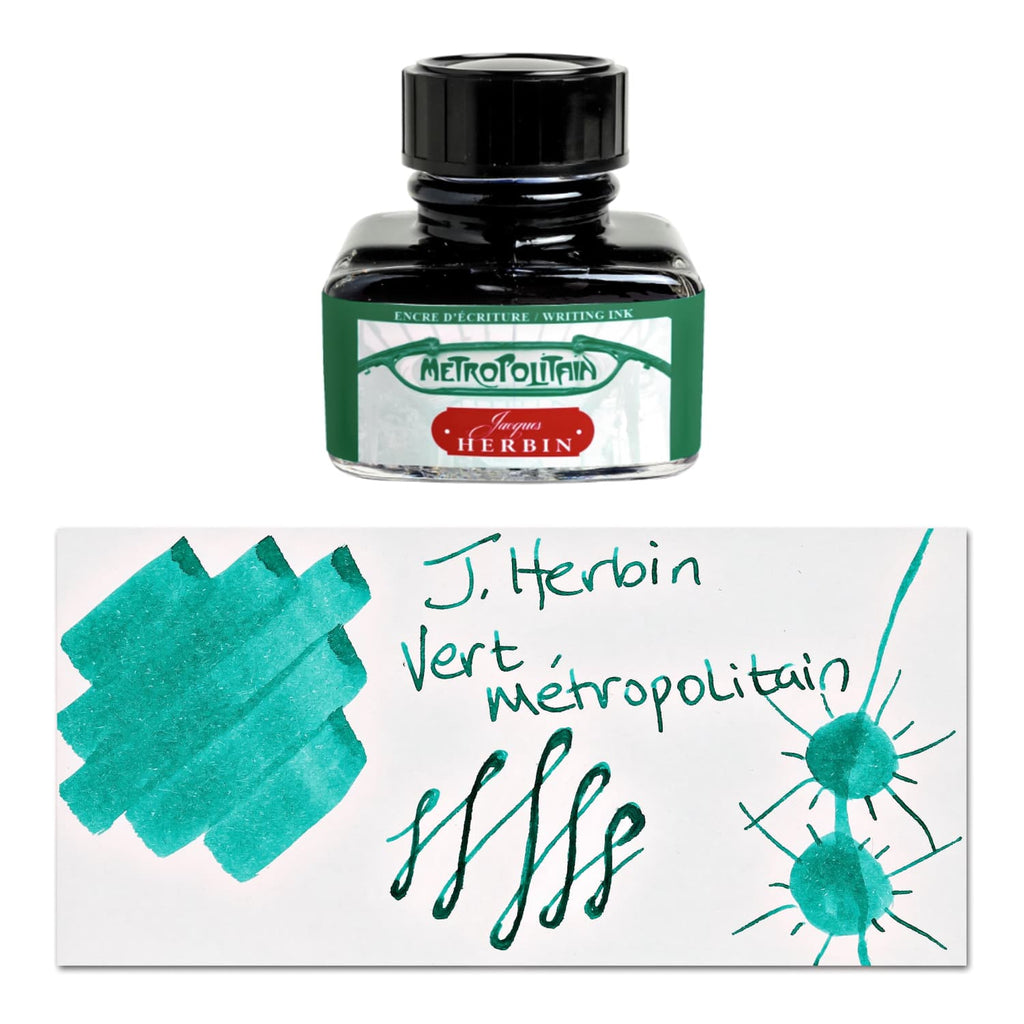 J. Herbin Ink Paris Collecton in Metropolitain Green - 30ml Bottled Ink