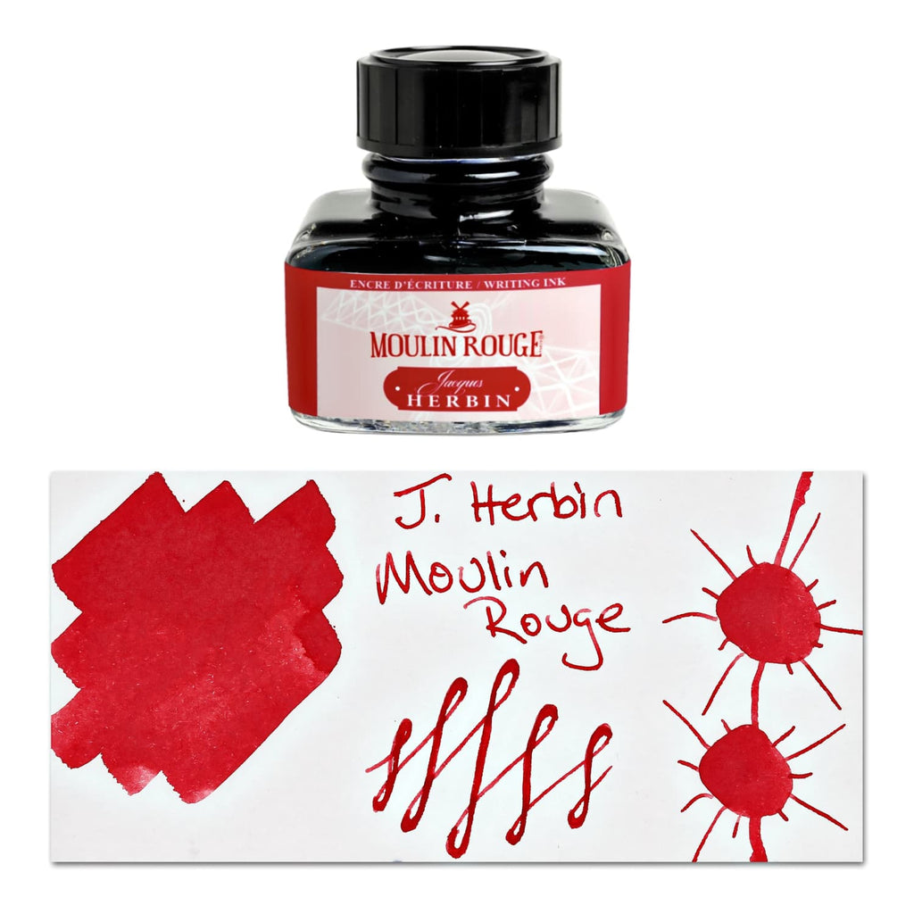 J. Herbin Ink Paris Collecton in Moulin Rouge Red - 30ml Bottled Ink