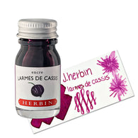 J. Herbin Larmés de Cassis (Tears of Blackcurrant) Bottled Fountain Pen Ink and Cartidges