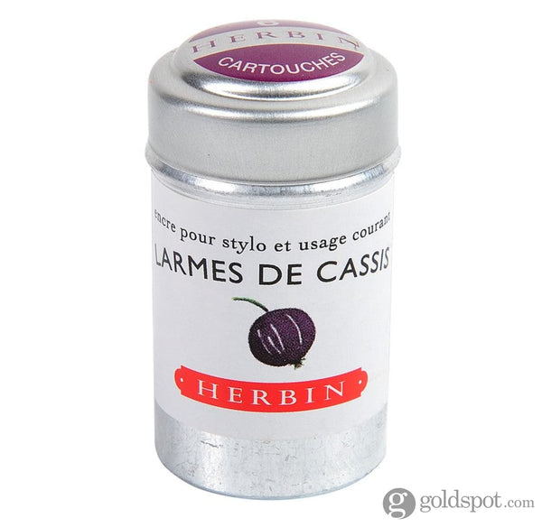 J. Herbin Bottled Ink and Cartridges in Larmés de Cassis (Tears of Blackcurrant) Cartridges Bottled Ink