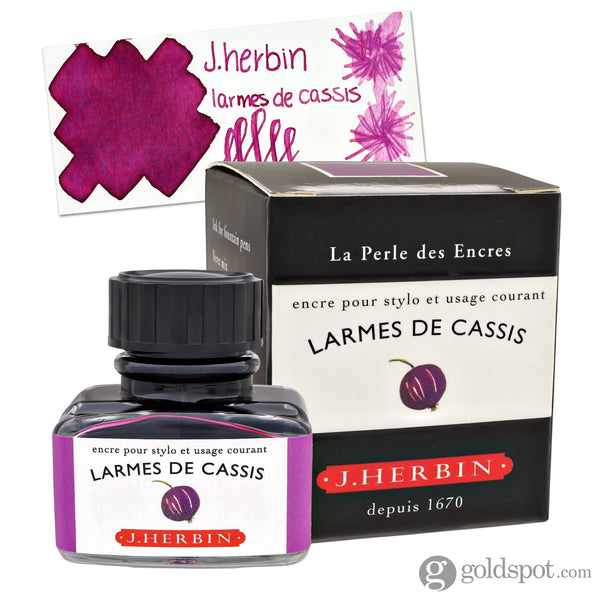 J. Herbin Bottled Ink and Cartridges in Larmés de Cassis (Tears of Blackcurrant) 30ml Bottled Ink