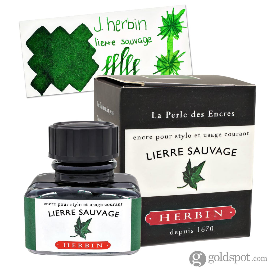 J. Herbin Bottled Ink in Lierre Sauvage (Wild Ivy Green) 30ml Bottled Ink