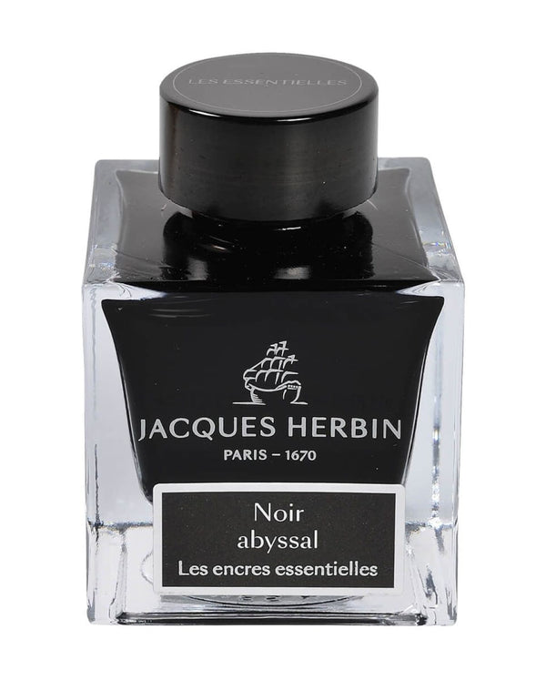 J. Herbin Essential Bottled Ink and Cartridges in Noir Abyssal Bottled Ink