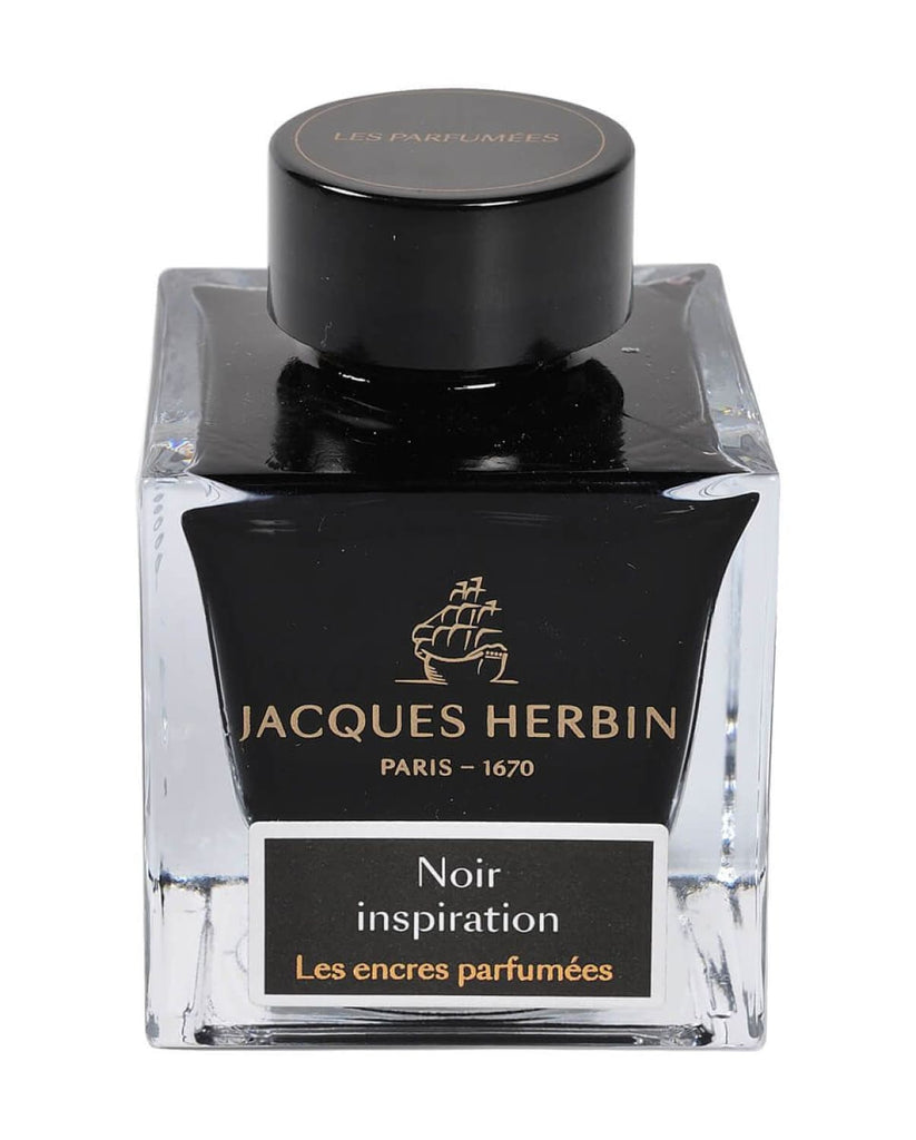 J. Herbin Scented Bottled Ink in Noir Inspiration (Black) - 50mL Bottled Ink