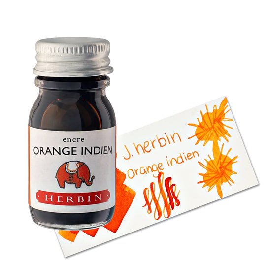J. Herbin Orange Indien (Indian Orange) Bottled Fountain Pen Ink and Cartidges