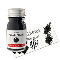 J. Herbin Perle Noire (Black Pearl) Bottled Fountain Pen Ink and Cartidges