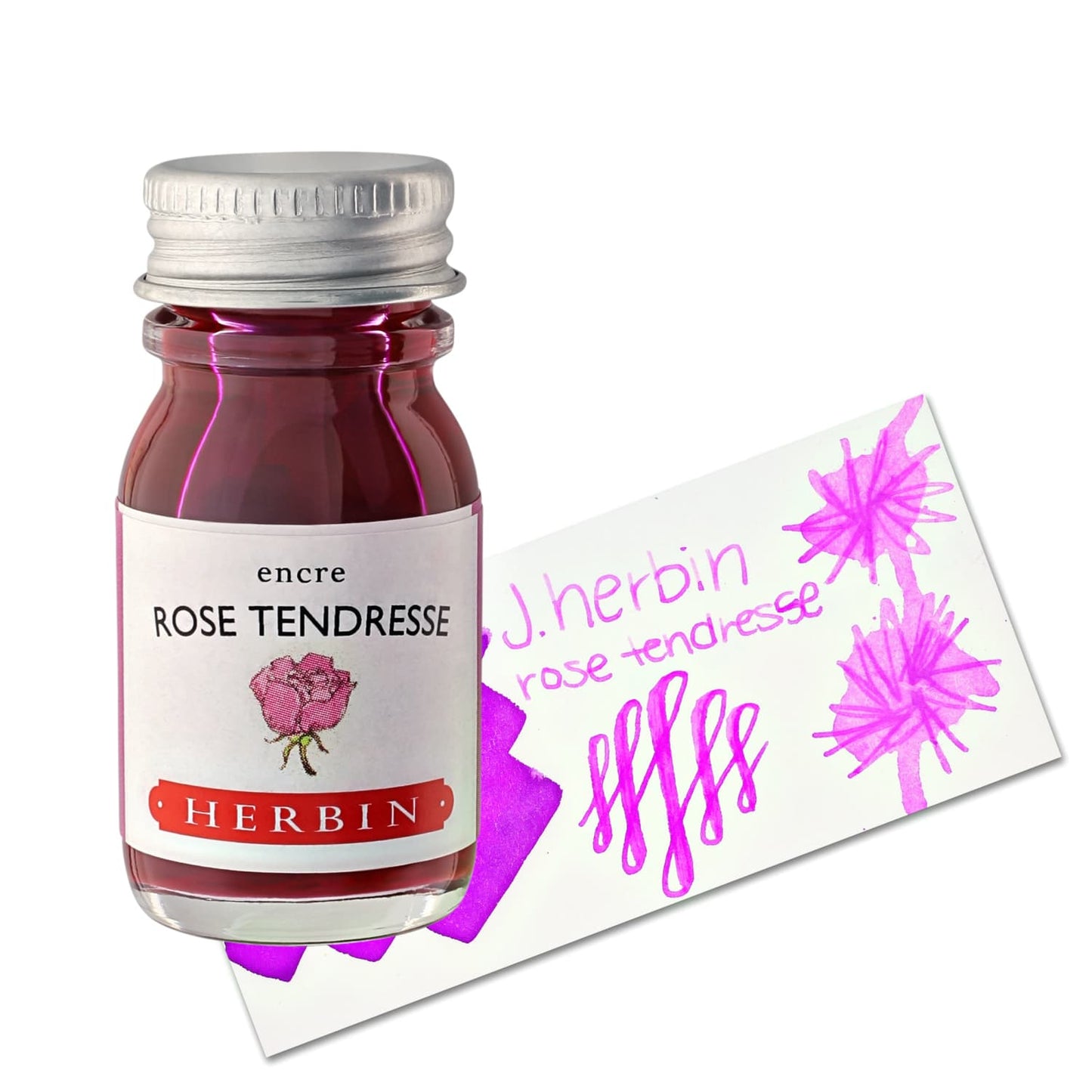 J. Herbin Bottled Ink in Rose Tendresse (Tenderness Pink) Bottled Ink