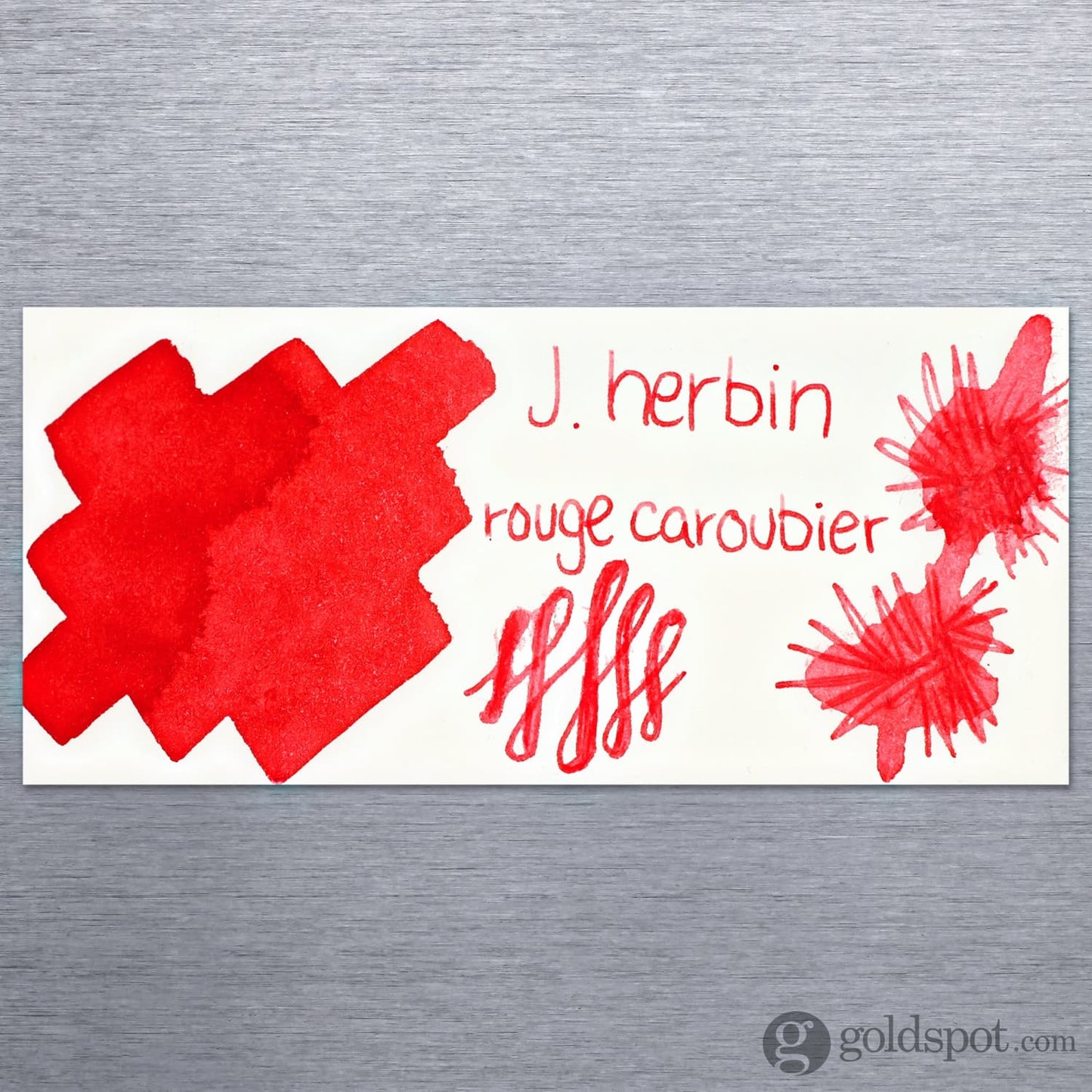 J. Herbin Bottled Ink and Cartridges in Rouge Caroubier (Carob Seed Red) Bottled Ink