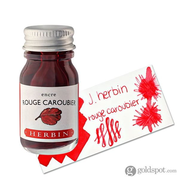 J. Herbin Bottled Ink and Cartridges in Rouge Caroubier (Carob Seed Red) 10ml Bottled Ink