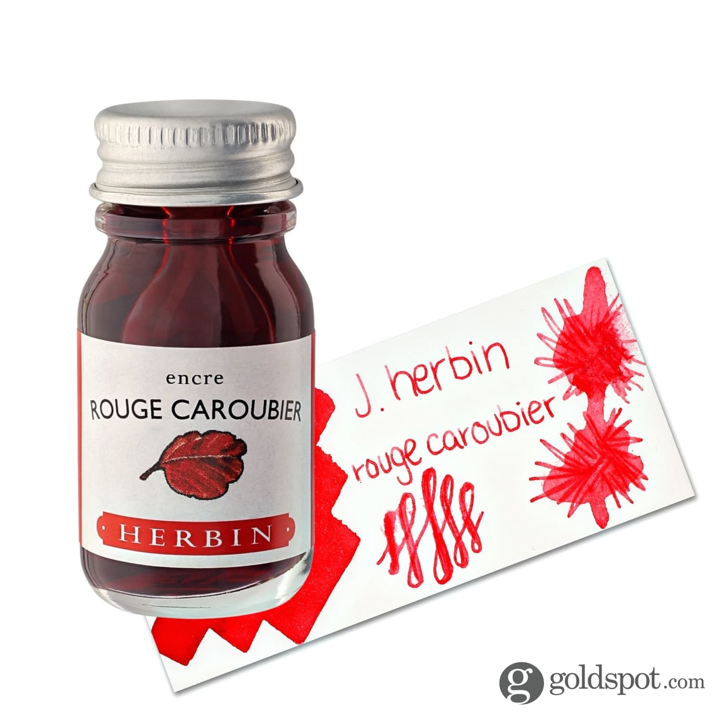 J. Herbin Bottled Ink and Cartridges in Rouge Caroubier (Carob Seed Red) 10ml Bottled Ink