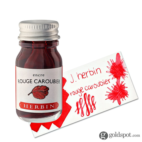 J. Herbin Bottled Ink and Cartridges in Rouge Caroubier (Carob Seed Red) 10ml Bottled Ink
