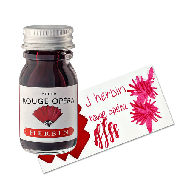 J. Herbin Bottled Ink and Cartridges in Rouge Opéra (Red Opera) Bottled Ink