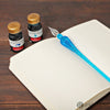 J. Herbin Round Glass Pen and Ink Set in Blue Dip Pen