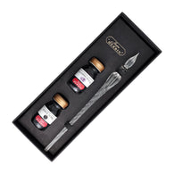 J. Herbin Round Glass Pen and Ink Set in Clear