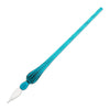 J. Herbin Round Glass Pen in Turquoise Tapered Spiral Handle with Frosted Glass Dip Pen