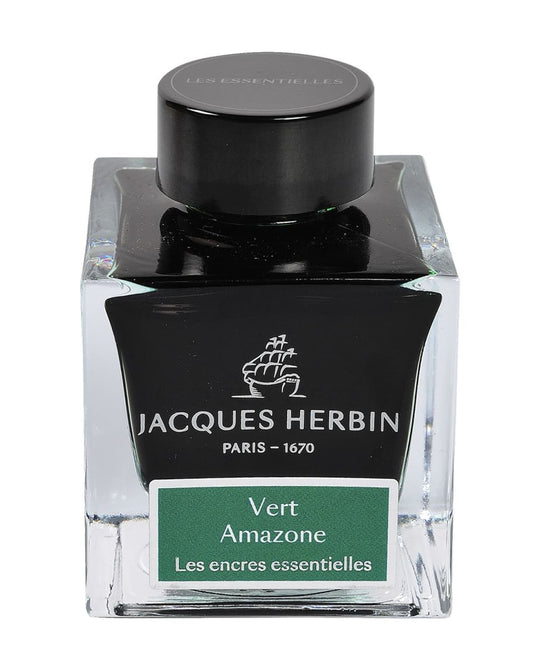 J. Herbin Vert Amazone Essential Bottled Ink and Cartridges
