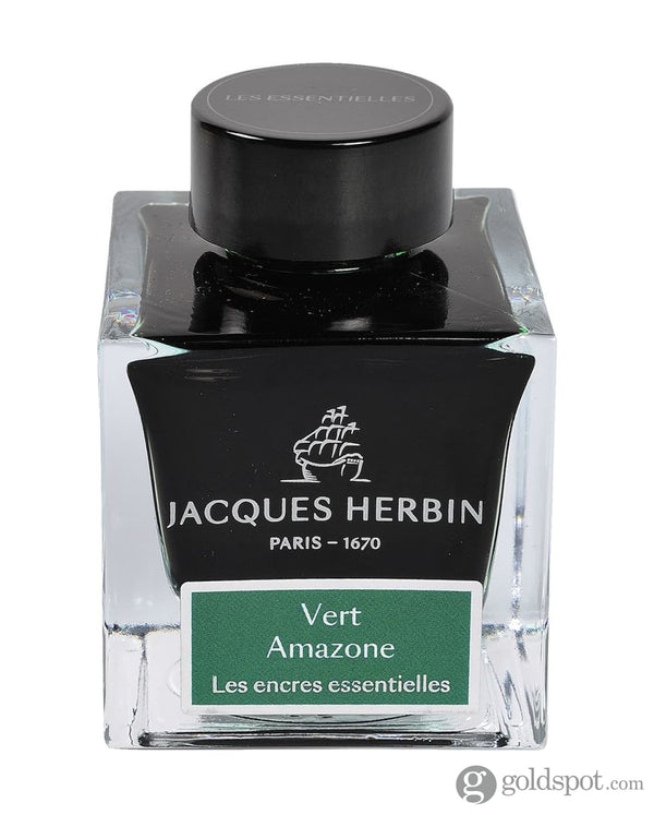 J. Herbin Essential Bottled Ink and Cartridges in Vert Amazone 50ml Bottled Ink