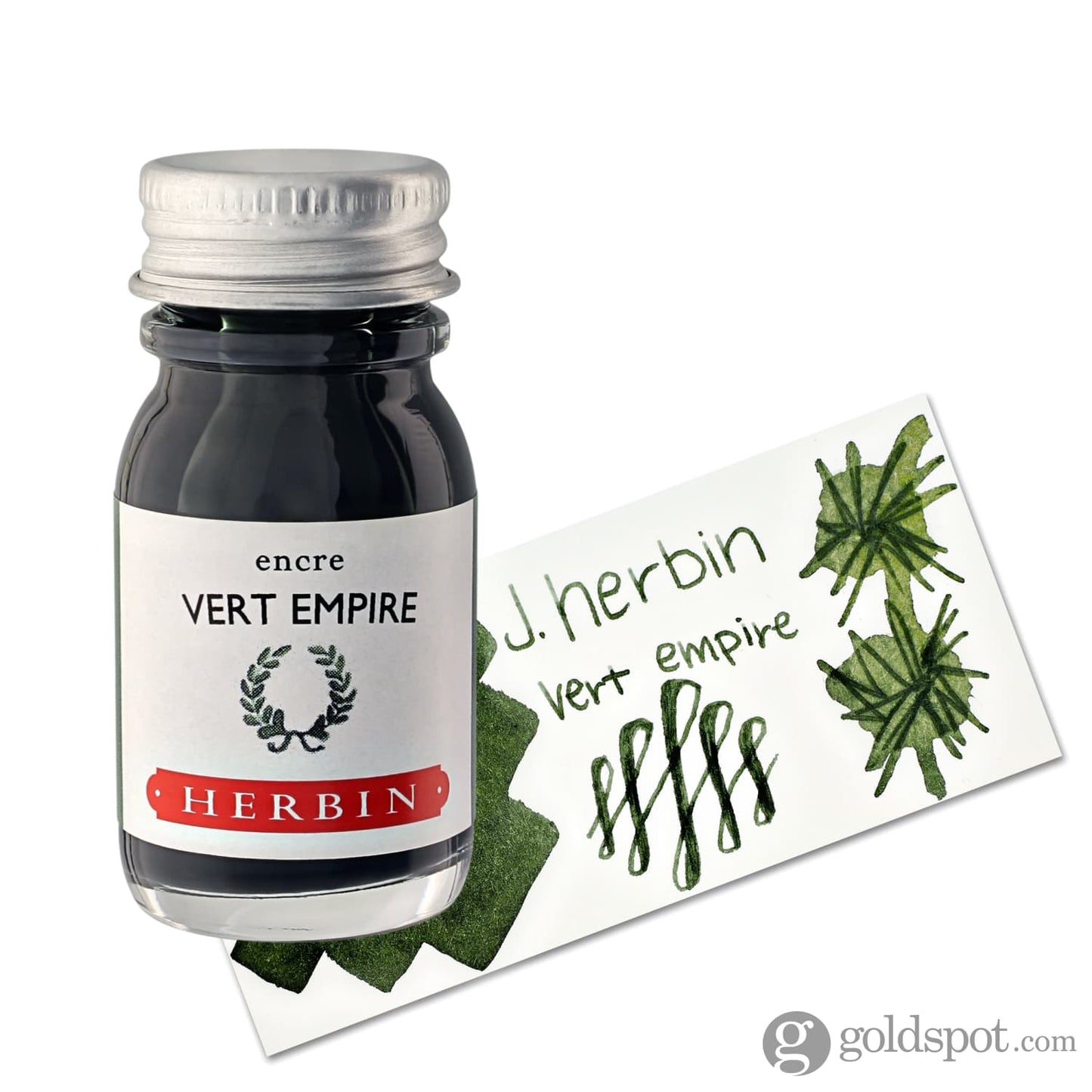 J. Herbin Bottled Ink and Cartridges in Vert Empire (Green Empire) 10ml Bottled Ink