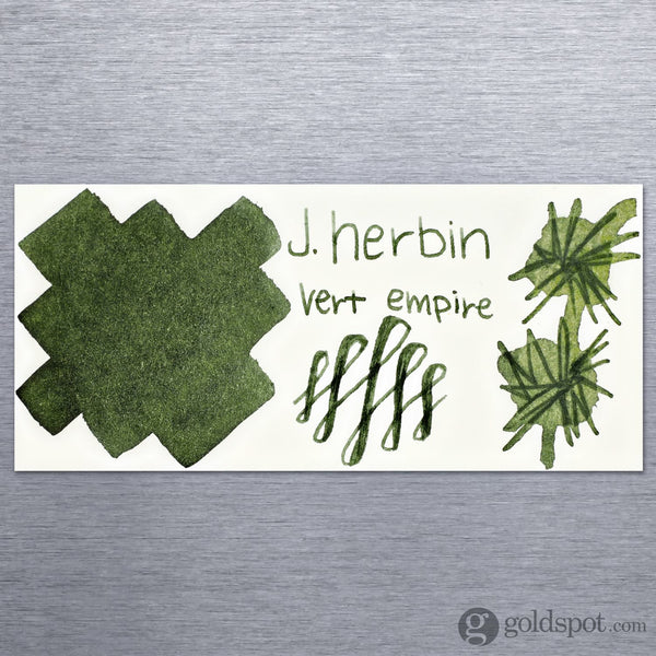 J. Herbin Bottled Ink and Cartridges in Vert Empire (Green Empire) Bottled Ink