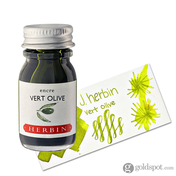 J. Herbin Bottled Ink and Cartridges in Vert Olive (Green Olive) 10ml Bottled Ink