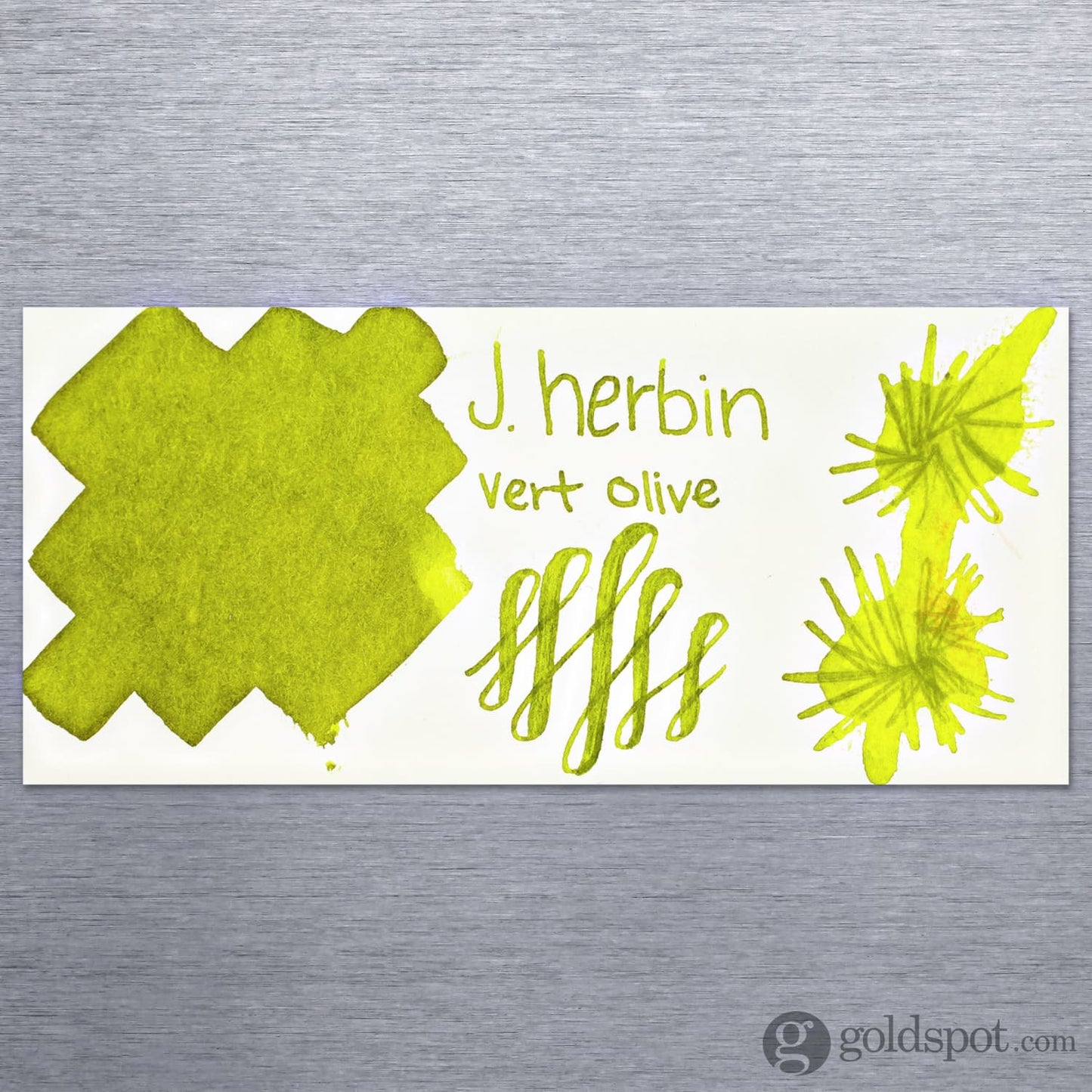 J. Herbin Bottled Ink and Cartridges in Vert Olive (Green Olive) Bottled Ink