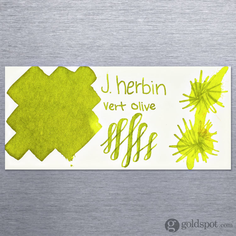 J. Herbin Bottled Ink and Cartridges in Vert Olive (Green Olive) Bottled Ink