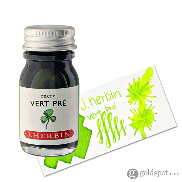 J. Herbin Bottled Ink and Cartridges in Vert Pre (Green Prarie) 10ml Bottled Ink