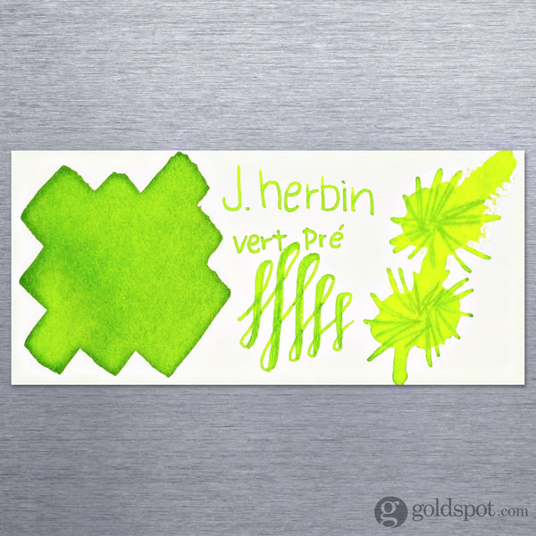 J. Herbin Bottled Ink and Cartridges in Vert Pre (Green Prarie) Bottled Ink