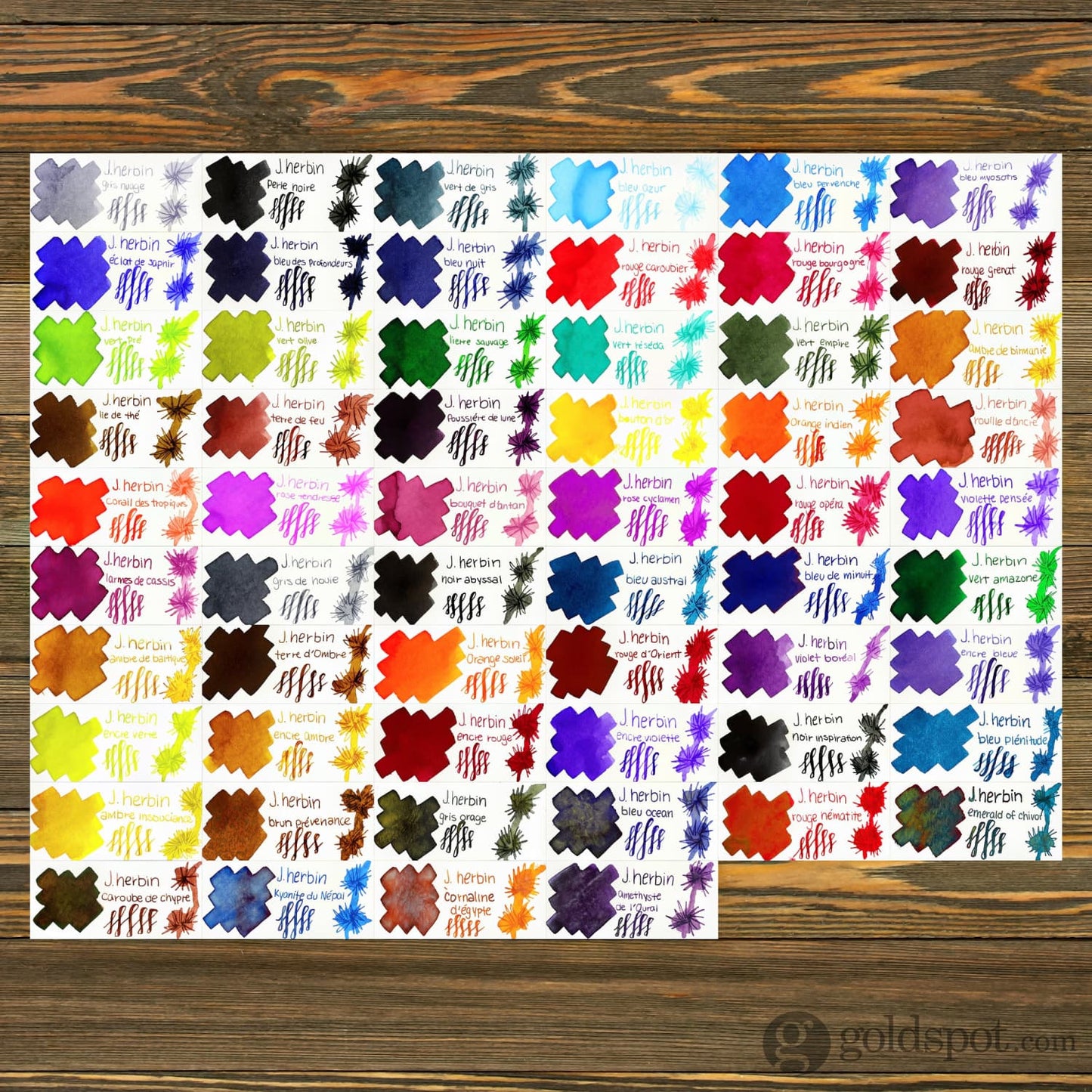 J. Herbin Bottled Ink and Cartridges in Violet Pensée (Pensive Violet) Bottled Ink