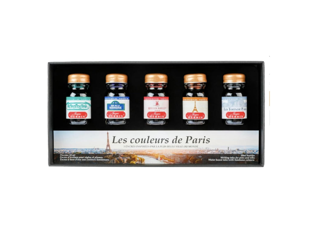 Jacques Herbin Paris Ink Collecton - 10ml Bottles Gift Set Bottled Ink