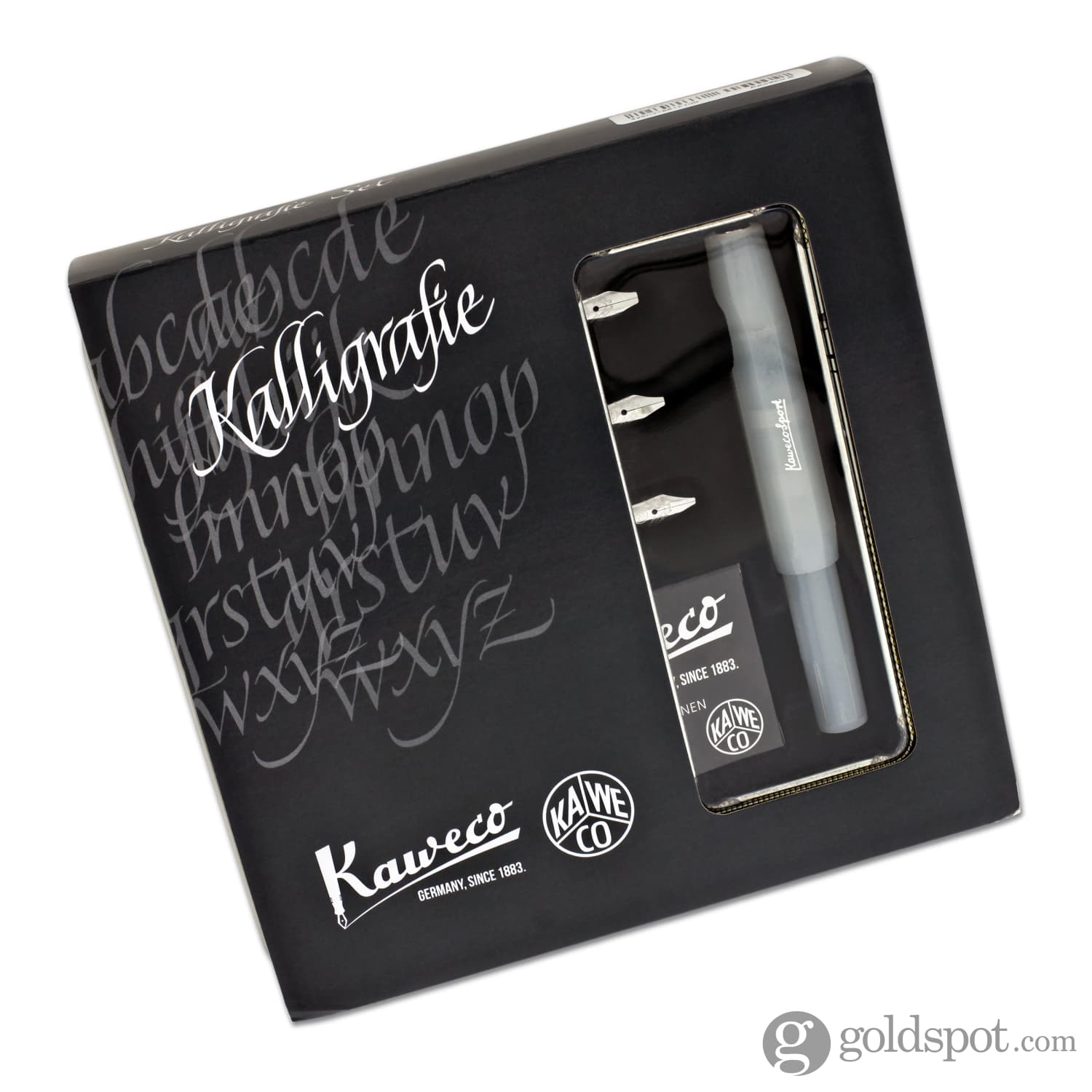 Kaweco Calligraphy Set - Frosted Coconut - Nib Sizes 1.1, 1.5, 1.9, 2. -  Goldspot Pens, image size:1500x1500