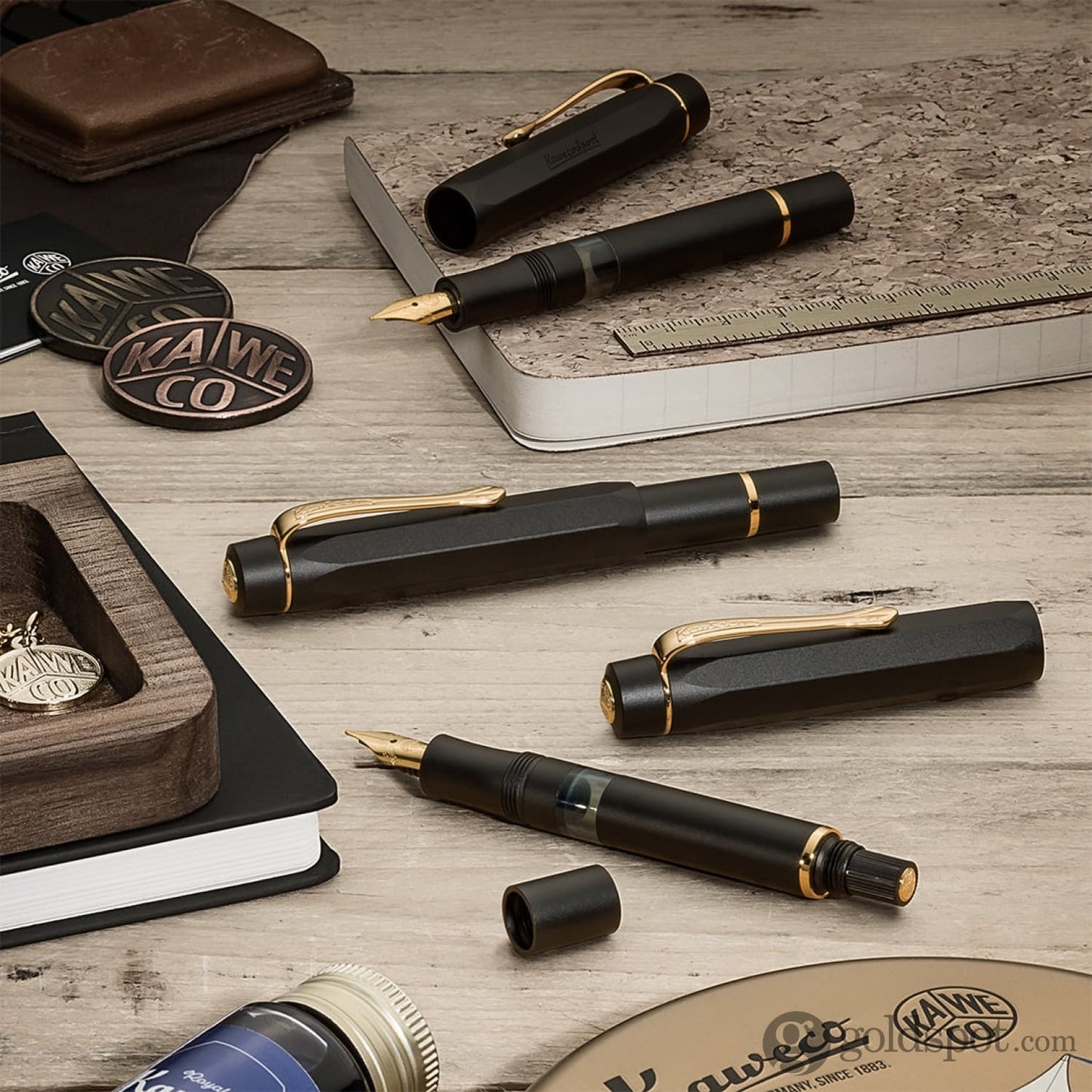 Kaweco Sport Piston Fountain Pen in Black Starter Set