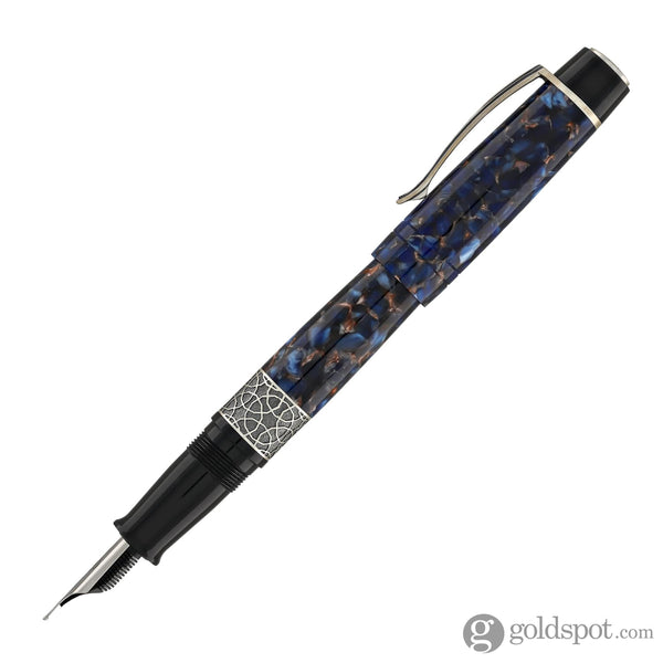 Kilk Celestial Fountain Pen in Black and Blue Chipped Fountain Pen