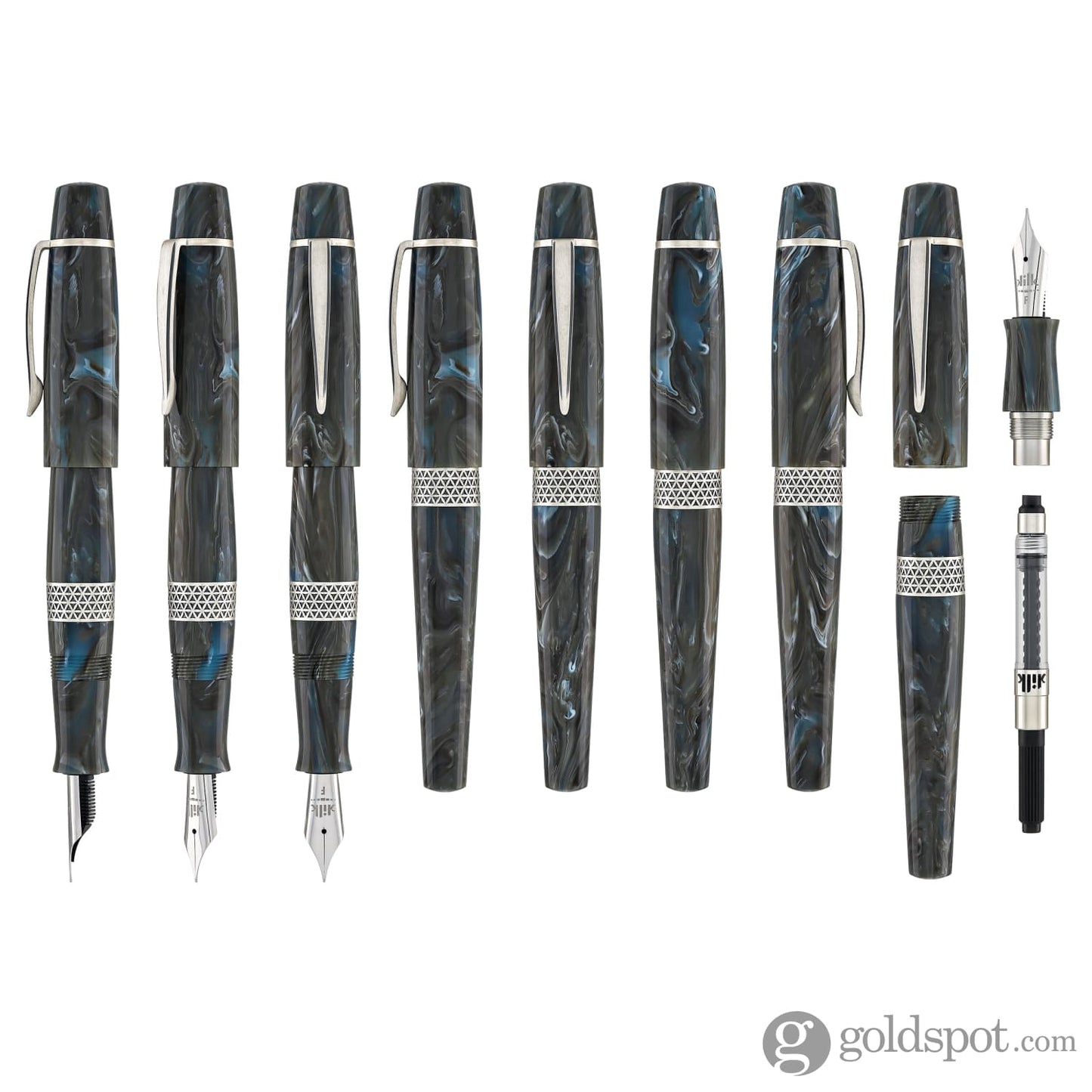 Kilk Orient Fountain Pen in Haphazard Blue Fountain Pen
