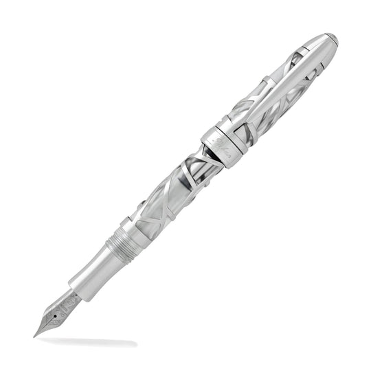 Laban 300 Skeleton Fountain Pen in Chrome