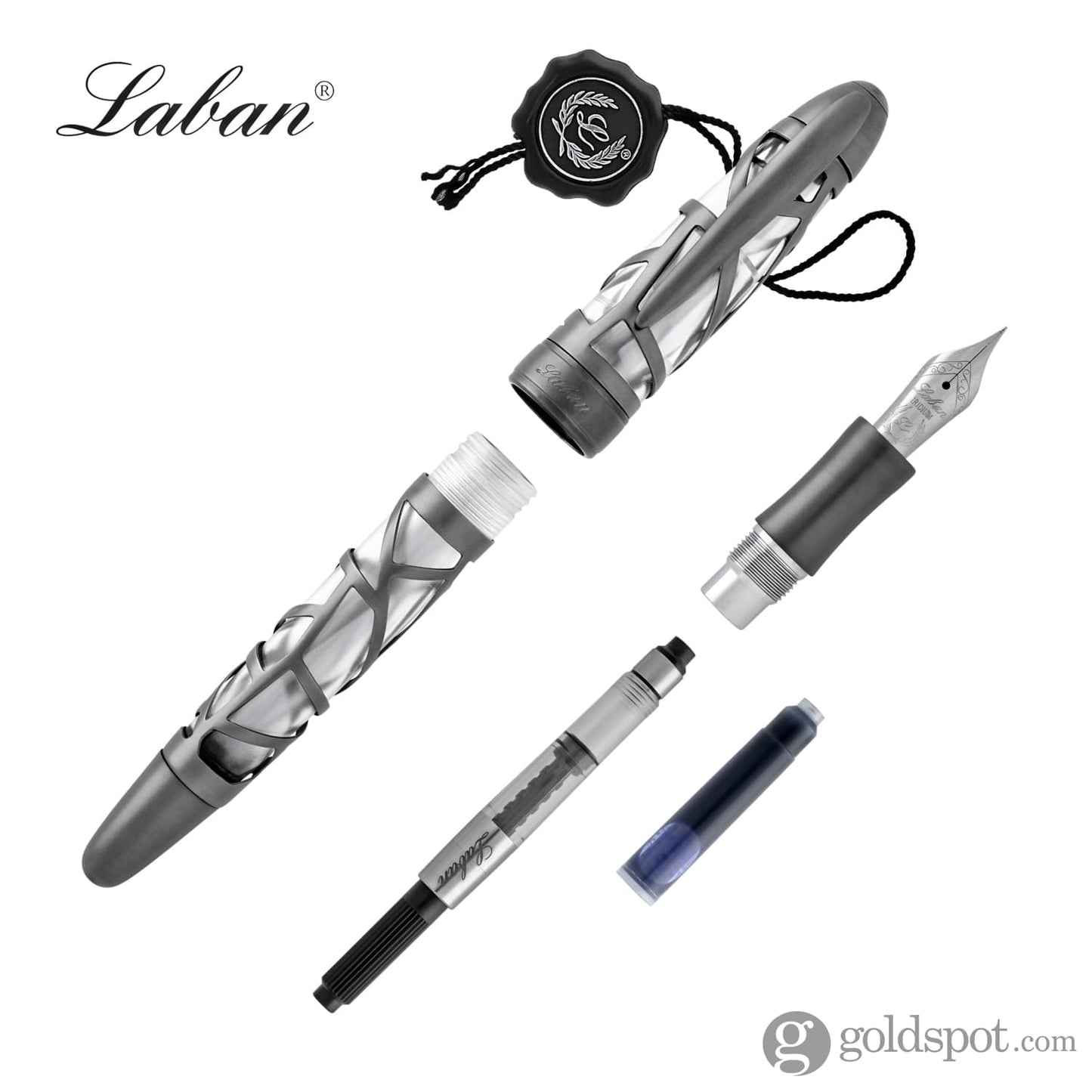 Laban 300 Skeleton Fountain Pen in Gun Metal Fountain Pen