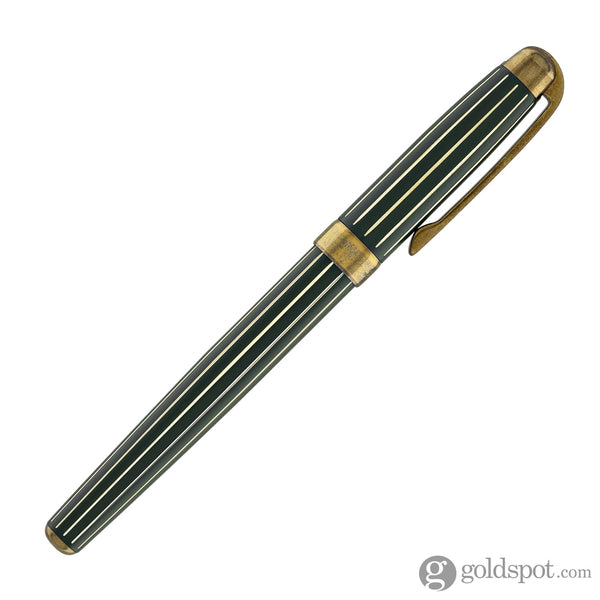 Laban Antique II Fountain Pen in Green with Lines Fountain Pen