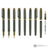 Laban Antique II Fountain Pen in Green with Lines Fountain Pen