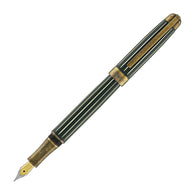 Laban Antique II Fountain Pen in Green with Lines
