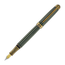 Laban Antique II Fountain Pen in Green with Lines