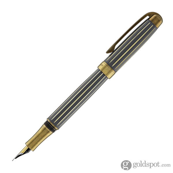 Laban Antique II Fountain Pen in Grey with Lines Fountain Pen