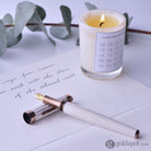 Laban Antique II Fountain Pen in White with Lines Fountain Pen