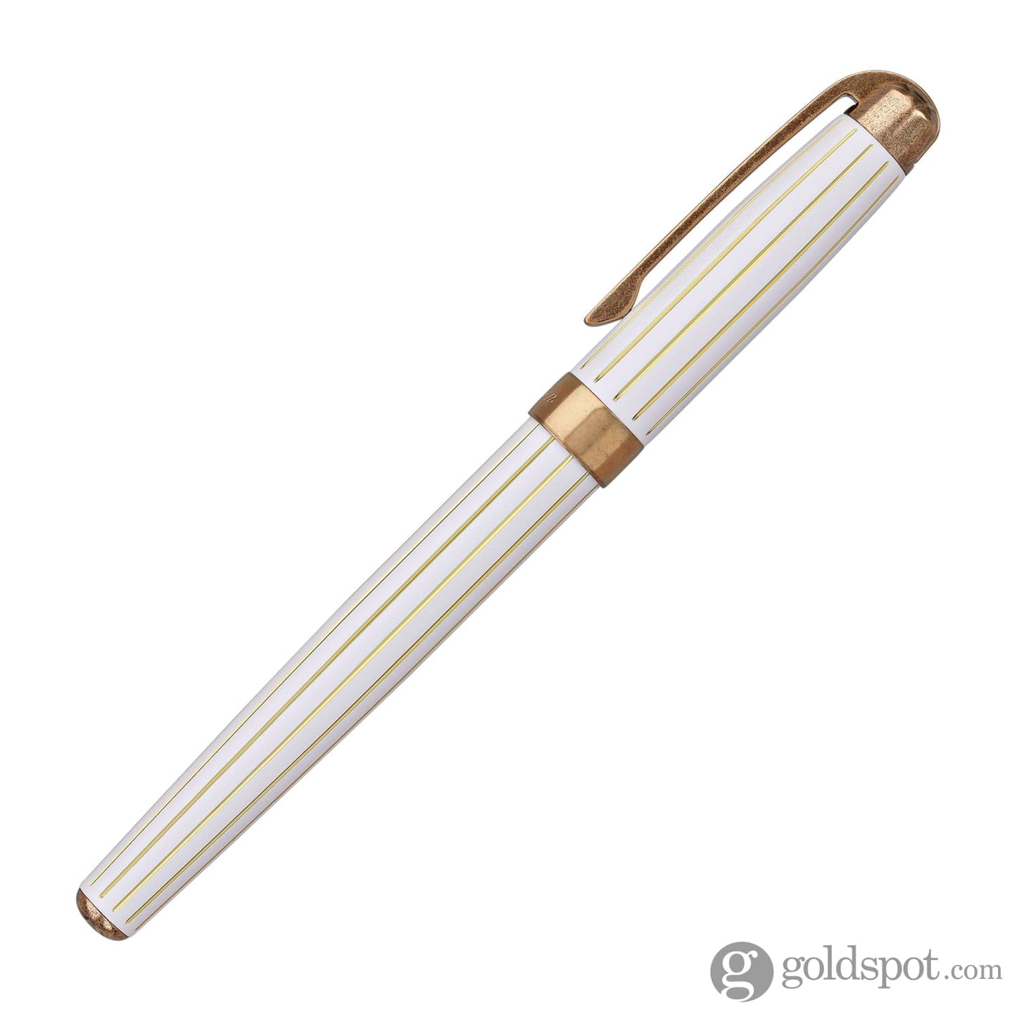 Laban Antique II Fountain Pen in White with Lines Fountain Pen