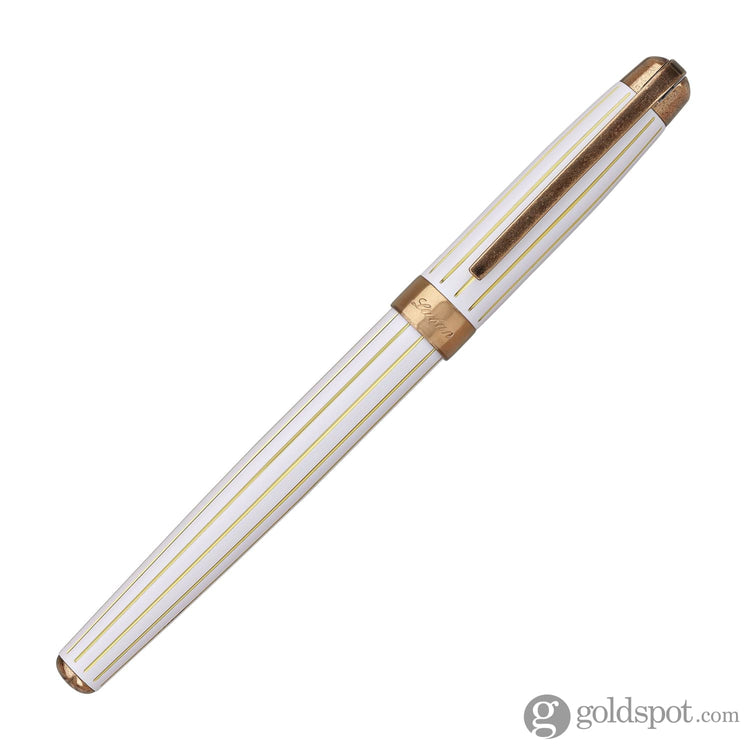 Laban Antique II Fountain Pen in White with Lines Fountain Pen