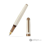 Laban Antique II Fountain Pen in White with Lines Fountain Pen