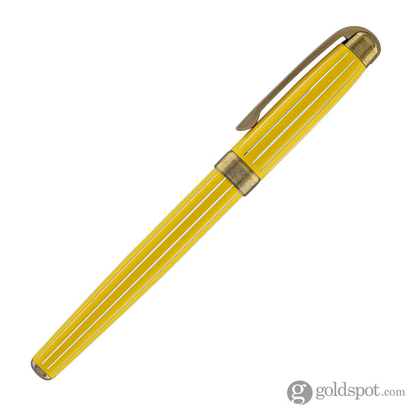 Laban Antique II Fountain Pen in Yellow with Lines Fountain Pen