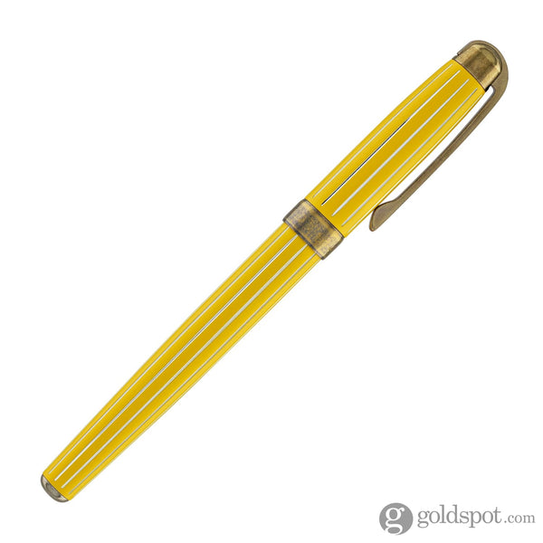 Laban Antique II Fountain Pen in Yellow with Lines Fountain Pen