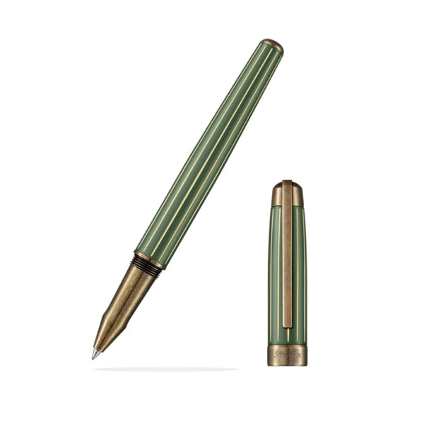 Laban Antique II Rollerball Pen in Green with Lines Rollerball Pen