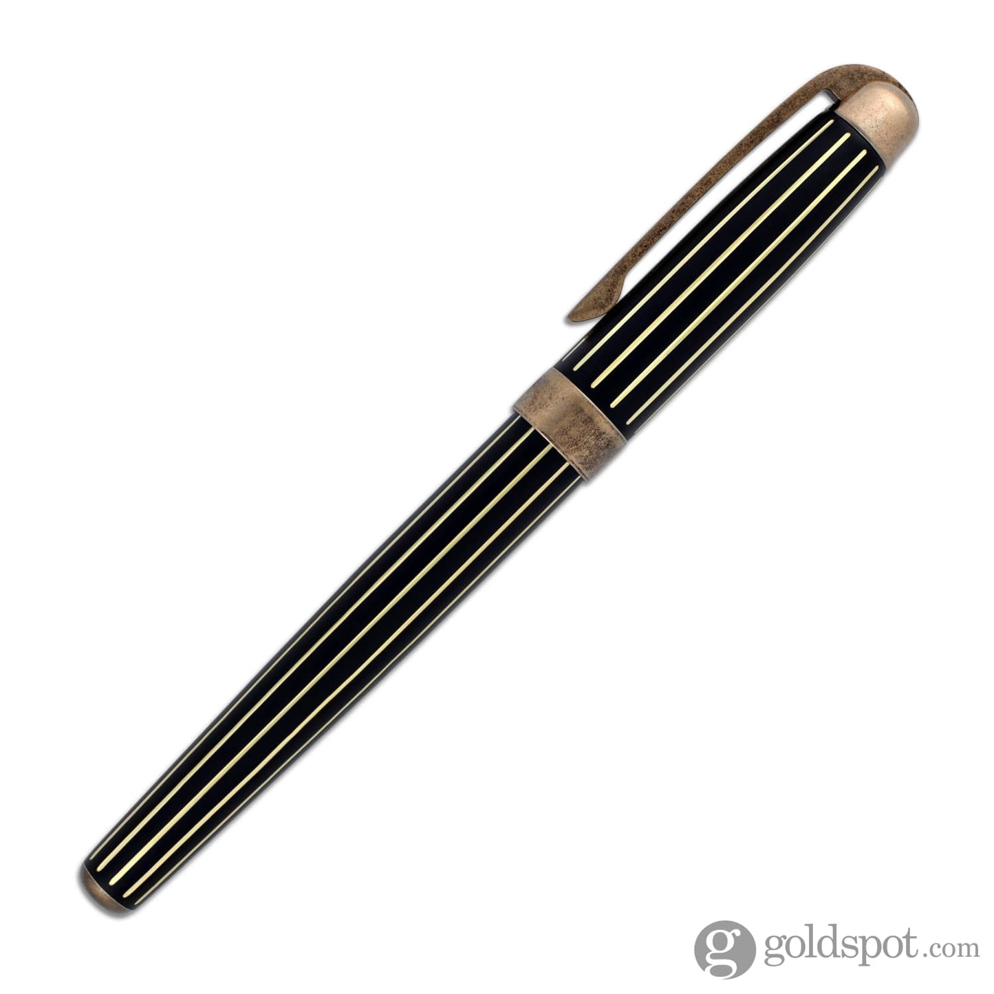 Laban Antique II Rollerball Pen in Copper with Lines Rollerball Pen
