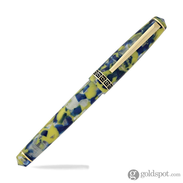 Laban Rosa Fountain Pen in Blue and Yellow Marbled Fountain Pen